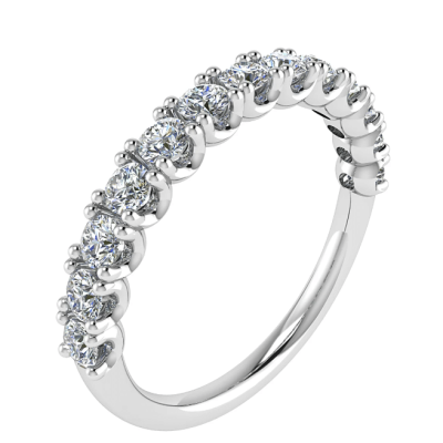Rochelle U shaped claw set brilliant cut wedding ring